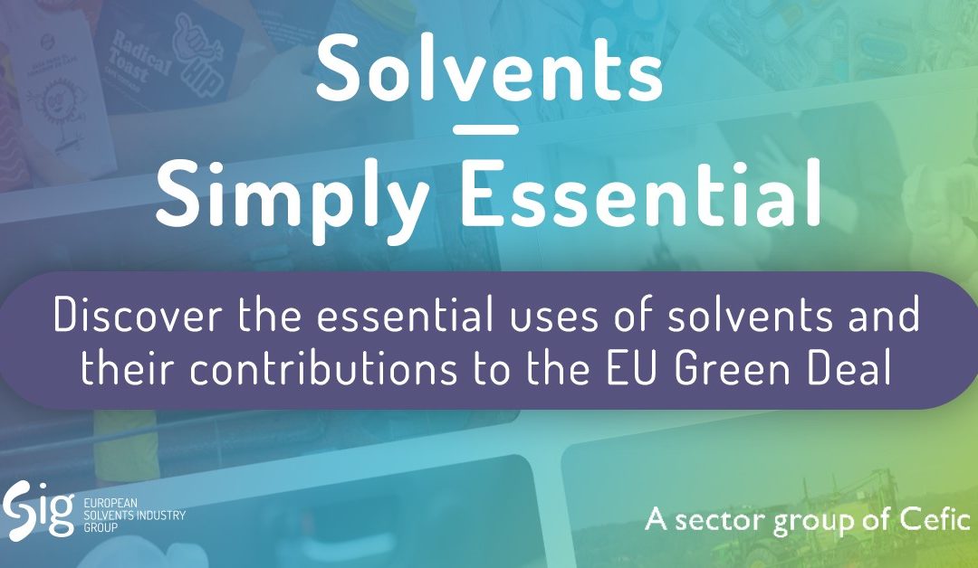 Solvents – Simply Essential: ESIG launches a new campaign showcasing essential uses of solvents
